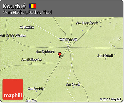 Physical 3D Map of Kourbié