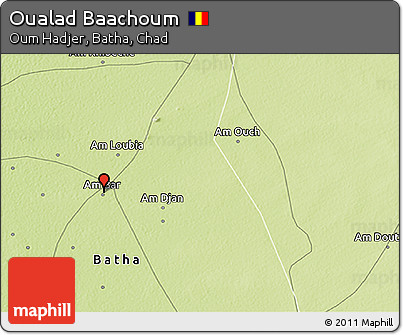 Physical 3D Map of Oualad Baachoum