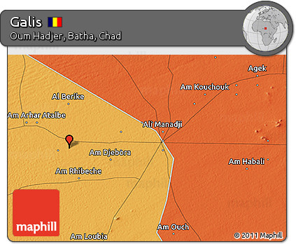 Political 3D Map of Galis