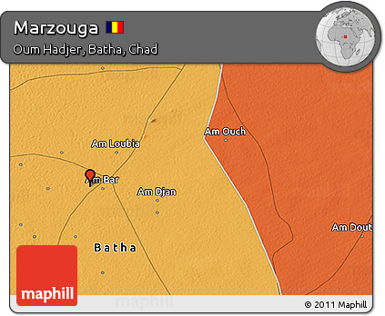 Political 3D Map of Marzouga
