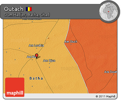 Political 3D Map of Outach