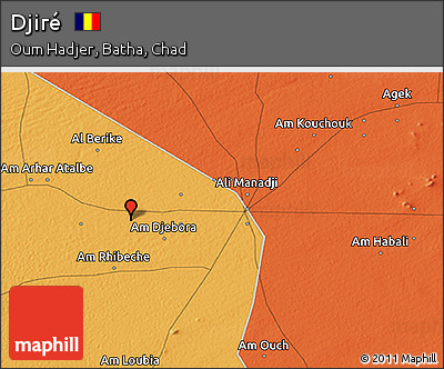Political 3D Map of Djiré