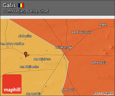 Political 3D Map of Galis