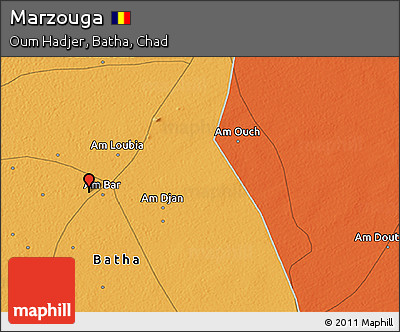 Political 3D Map of Marzouga