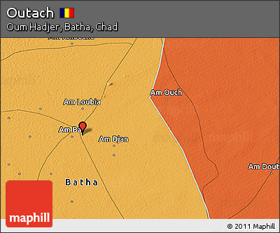 Political 3D Map of Outach
