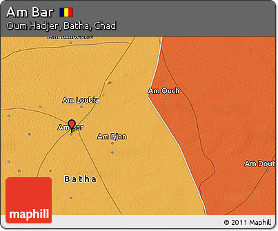 Political 3D Map of Am Bar