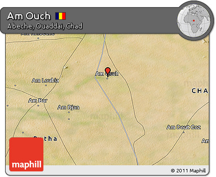 Satellite 3D Map of Am Ouch