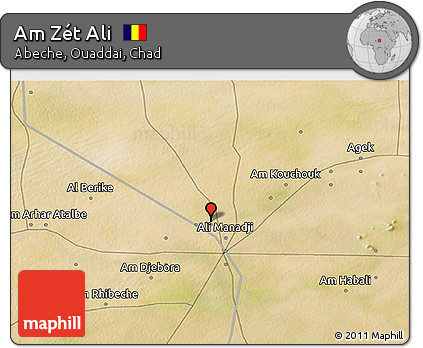 Satellite 3D Map of Am Zét Ali