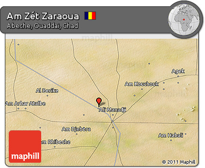 Satellite 3D Map of Am Zét Zaraoua