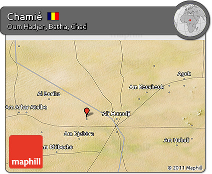 Satellite 3D Map of Chamié