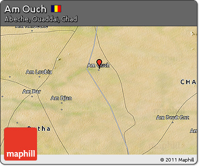 Satellite 3D Map of Am Ouch
