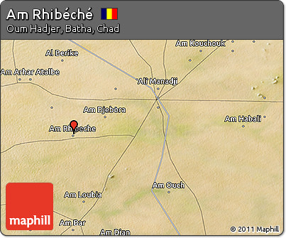 Satellite 3D Map of Am Rhibéché