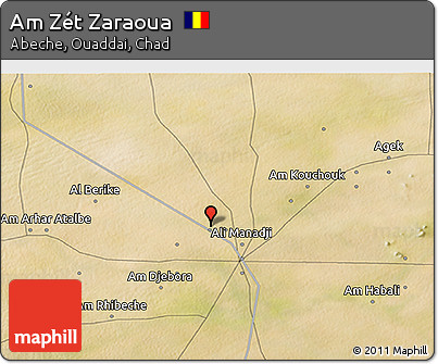 Satellite 3D Map of Am Zét Zaraoua