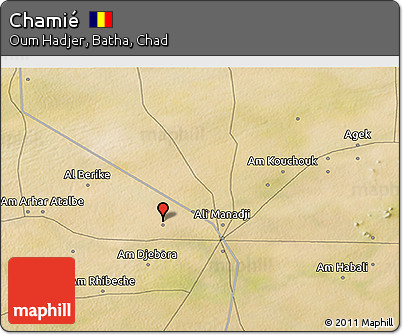 Satellite 3D Map of Chamié