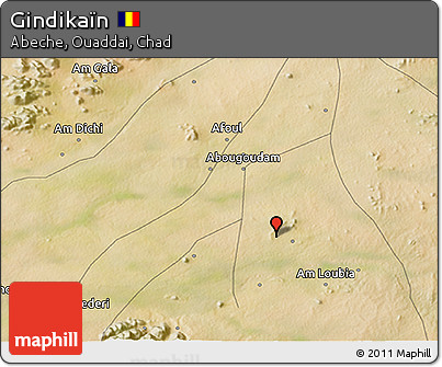 Satellite 3D Map of Gindikaïn