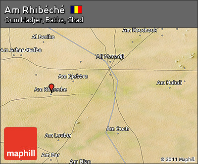 Satellite 3D Map of Am Rhibéché