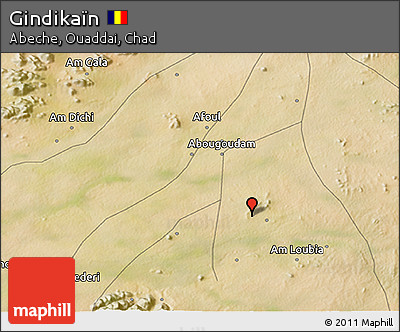 Satellite 3D Map of Gindikaïn
