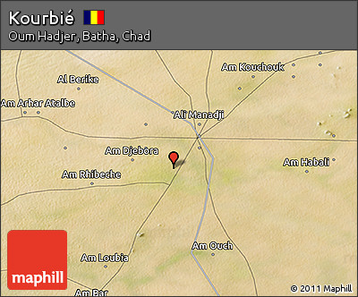 Satellite 3D Map of Kourbié