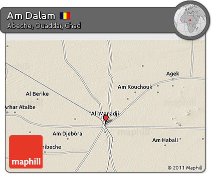Shaded Relief 3D Map of Am Dalam