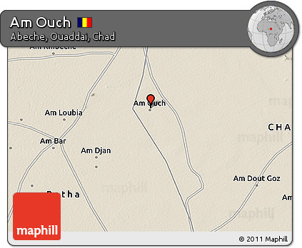 Shaded Relief 3D Map of Am Ouch