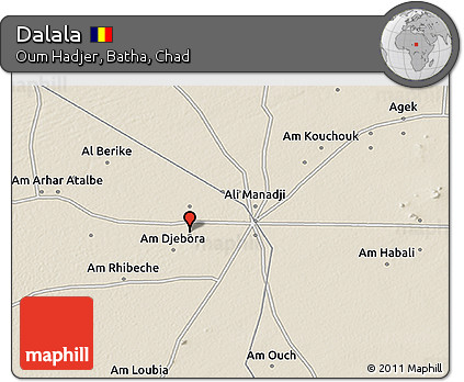 Shaded Relief 3D Map of Dalala