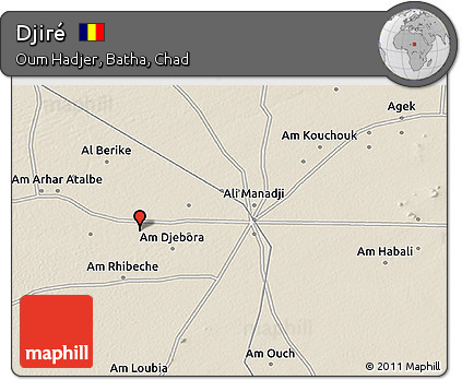 Shaded Relief 3D Map of Djiré