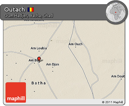 Shaded Relief 3D Map of Outach