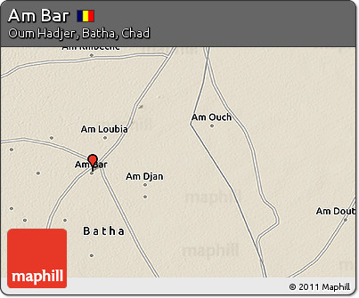 Shaded Relief 3D Map of Am Bar
