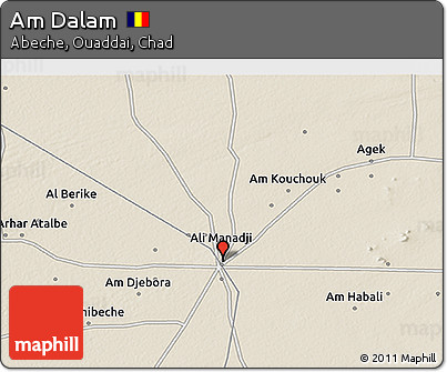 Shaded Relief 3D Map of Am Dalam