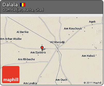 Shaded Relief 3D Map of Dalala