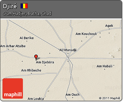 Shaded Relief 3D Map of Djiré