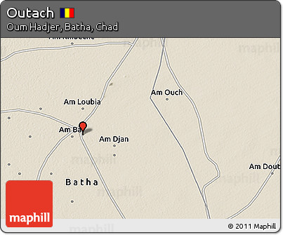 Shaded Relief 3D Map of Outach