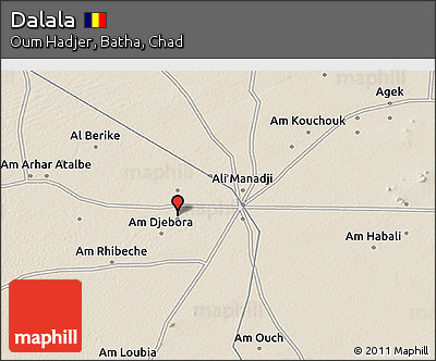 Shaded Relief 3D Map of Dalala