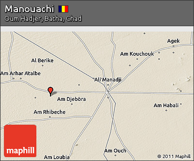 Shaded Relief 3D Map of Manouachi