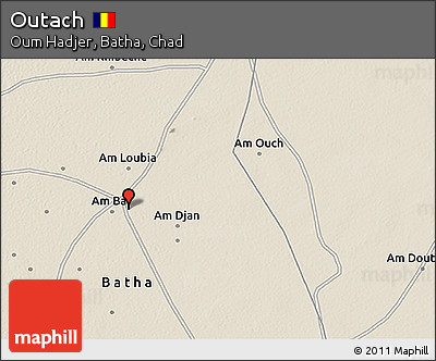 Shaded Relief 3D Map of Outach