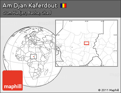 Blank Location Map of Am Djan Kaferdout