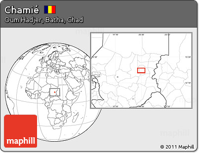 Blank Location Map of Chamié