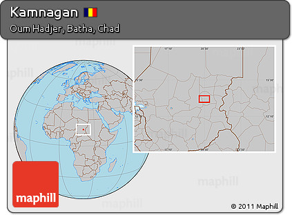 Gray Location Map of Kamnagan