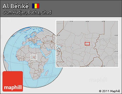 Gray Location Map of Al Bériké