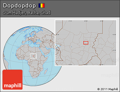 Gray Location Map of Dopdopdop