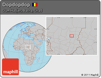 Gray Location Map of Dopdopdop