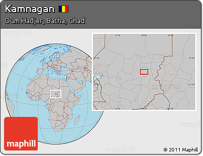Gray Location Map of Kamnagan