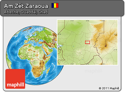 Physical Location Map of Am Zét Zaraoua