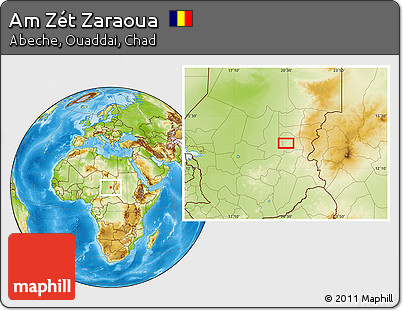 Physical Location Map of Am Zét Zaraoua