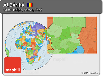 Political Location Map of Al Bériké