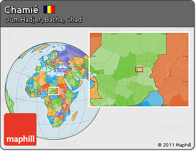 Political Location Map of Chamié