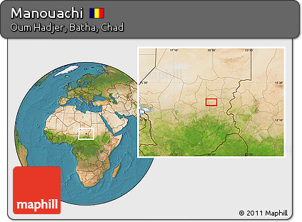 Satellite Location Map of Manouachi