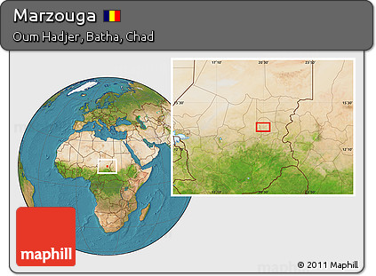 Satellite Location Map of Marzouga