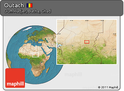 Satellite Location Map of Outach