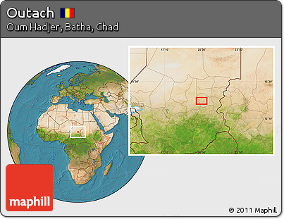 Satellite Location Map of Outach